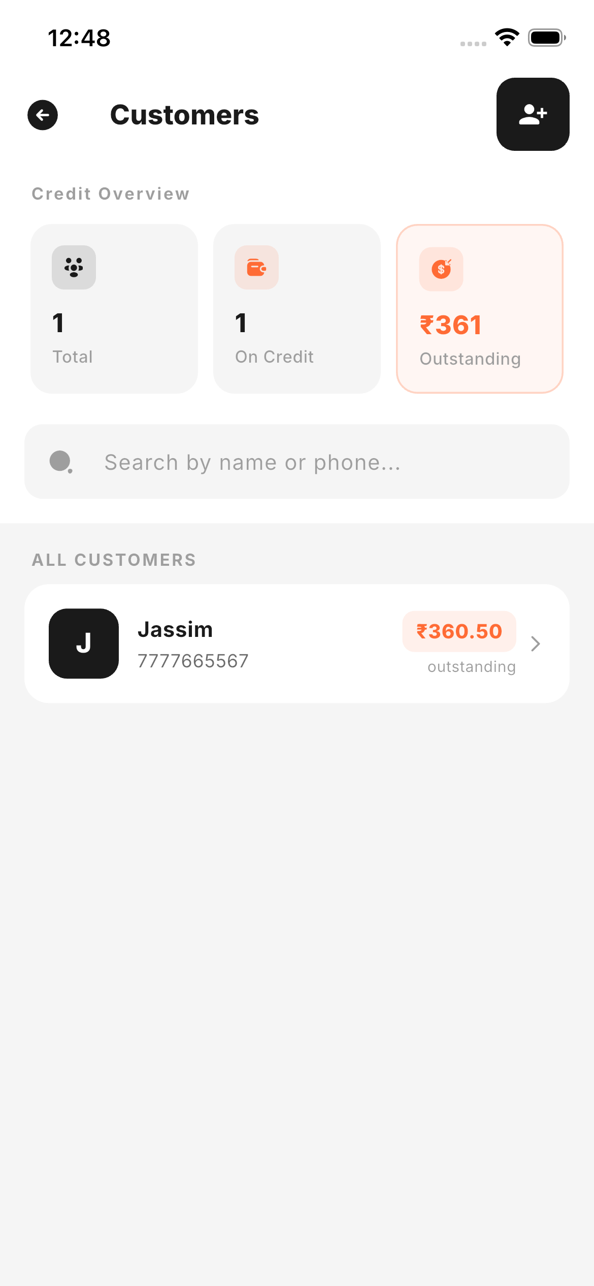 Customer list